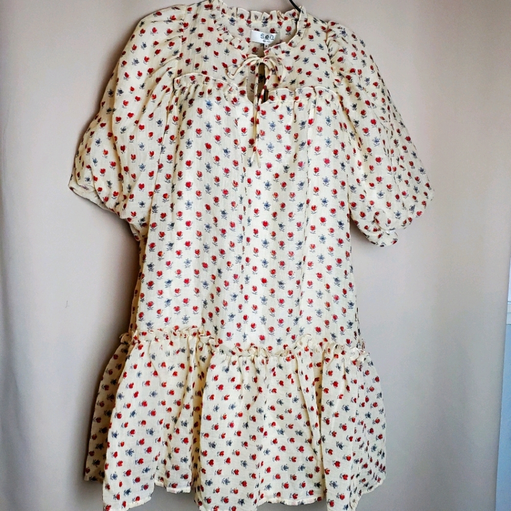 Sea NY puffy sleeve tunic dress